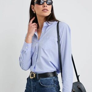 Rails Stina Button Down Shirt in Oxford Stripe